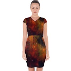 Space Science Capsleeve Drawstring Dress  by artworkshop