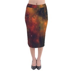 Space Science Velvet Midi Pencil Skirt by artworkshop