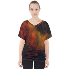 Space Science V-neck Dolman Drape Top by artworkshop