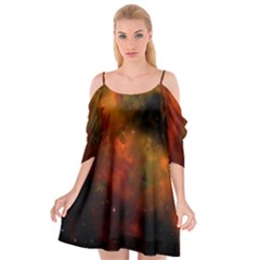 Space Science Cutout Spaghetti Strap Chiffon Dress by artworkshop