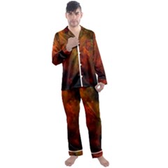 Space Science Men s Long Sleeve Satin Pajamas Set by artworkshop