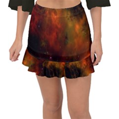 Space Science Fishtail Mini Chiffon Skirt by artworkshop