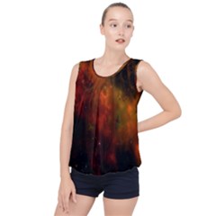 Space Science Bubble Hem Chiffon Tank Top by artworkshop