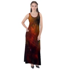 Space Science Sleeveless Velour Maxi Dress by artworkshop