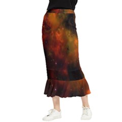 Space Science Maxi Fishtail Chiffon Skirt