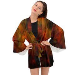 Space Science Long Sleeve Kimono by artworkshop