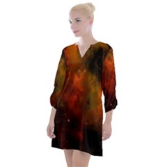 Space Science Open Neck Shift Dress by artworkshop