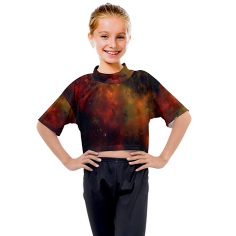 Space Science Kids Mock Neck Tee by artworkshop