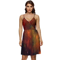 Space Science V-neck Pocket Summer Dress  by artworkshop