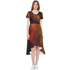 Space Science High Low Boho Dress by artworkshop