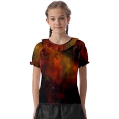 Space Science Kids  Frill Chiffon Blouse by artworkshop