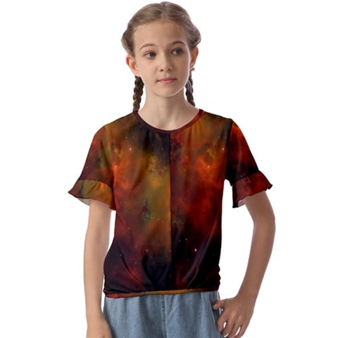 Space Science Kids  Cuff Sleeve Scrunch Bottom Tee by artworkshop