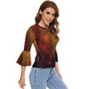 Space Science Bell Sleeve Top View3