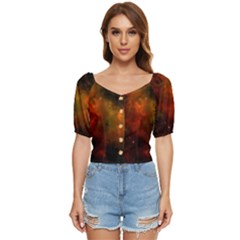 Space Science Button Up Blouse