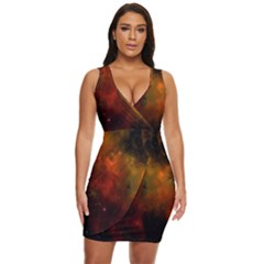 Space Science Draped Bodycon Dress by artworkshop