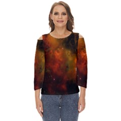 Space Science Cut Out Wide Sleeve Top