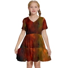 Space Science Kids  Short Sleeve Tiered Mini Dress by artworkshop