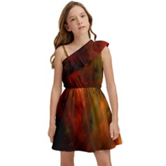 Space Science Kids  One Shoulder Party Dress by artworkshop