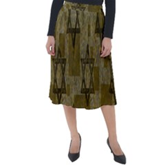 Star-of-david-002 Classic Velour Midi Skirt  by nate14shop