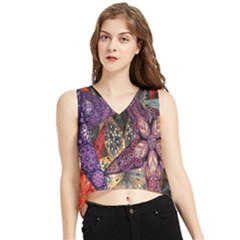 Stars-001 V-neck Cropped Tank Top by nate14shop