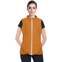 Orange Women s Puffer Vest by nate14shop