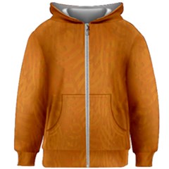 Orange Kids  Zipper Hoodie Without Drawstring by nate14shop