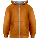 Orange Kids  Zipper Hoodie Without Drawstring View1