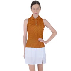 Orange Women s Sleeveless Polo Tee