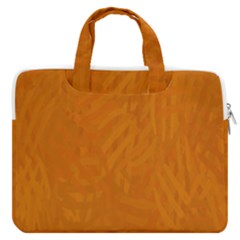 Orange Macbook Pro13  Double Pocket Laptop Bag by nate14shop