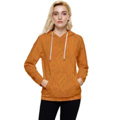 Orange Women s Lightweight Drawstring Hoodie