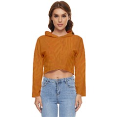 Orange Women s Lightweight Cropped Hoodie