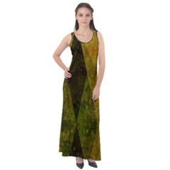 Rhomboid 001 Sleeveless Velour Maxi Dress