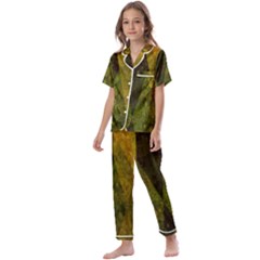 Rhomboid 001 Kids  Satin Short Sleeve Pajamas Set