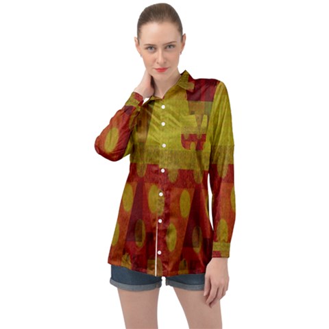 Rhomboid 003 Long Sleeve Satin Shirt by nate14shop