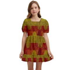 Rhomboid 003 Kids  Short Sleeve Dolly Dress