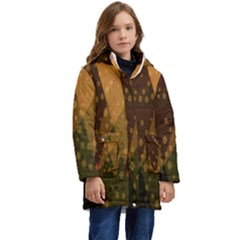 Rhomboid 004 Kid s Hooded Longline Puffer Jacket