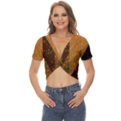 Rhomboid 004 Twist Front Crop Top