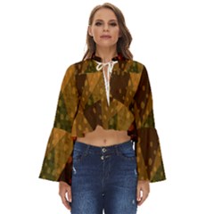 Rhomboid 004 Boho Long Bell Sleeve Top