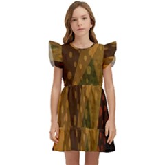 Rhomboid 004 Kids  Winged Sleeve Dress