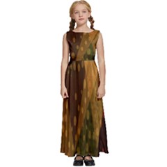 Rhomboid 004 Kids  Satin Sleeveless Maxi Dress