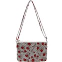 Cream With Cherries Motif Random Pattern Double Gusset Crossbody Bag View2