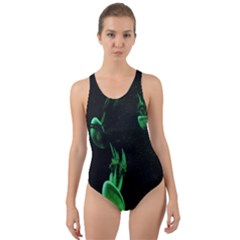 Jellyfish Cut-out Back One Piece Swimsuit by nate14shop