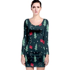 Christmas 001 Long Sleeve Bodycon Dress by nate14shop