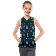 Christmas 001 Kids  Sleeveless Hoodie by nate14shop