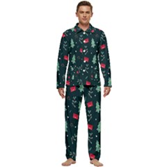 Christmas 001 Men s Long Sleeve Velvet Pocket Pajamas Set