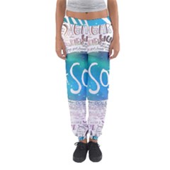 5 Seconds Of Summer Collage Quotes Women s Jogger Sweatpants by nate14shop