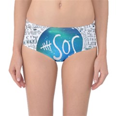 5 Seconds Of Summer Collage Quotes Mid-waist Bikini Bottoms by nate14shop