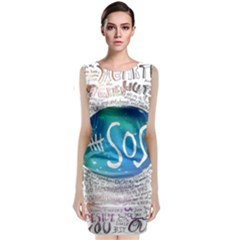 5 Seconds Of Summer Collage Quotes Classic Sleeveless Midi Dress by nate14shop