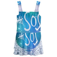 5 Seconds Of Summer Collage Quotes Kids  Layered Skirt Swimsuit by nate14shop