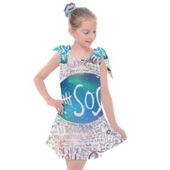 5 Seconds Of Summer Collage Quotes Kids  Tie Up Tunic Dress by nate14shop